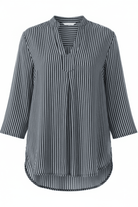 Black and white striped shirt on a white background