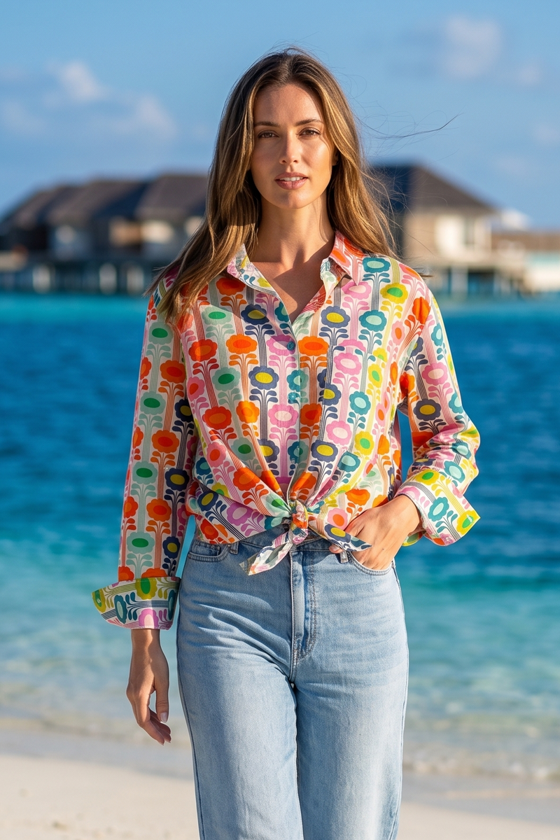 dressed top Crop Top High Low Shirt Dress main image 1