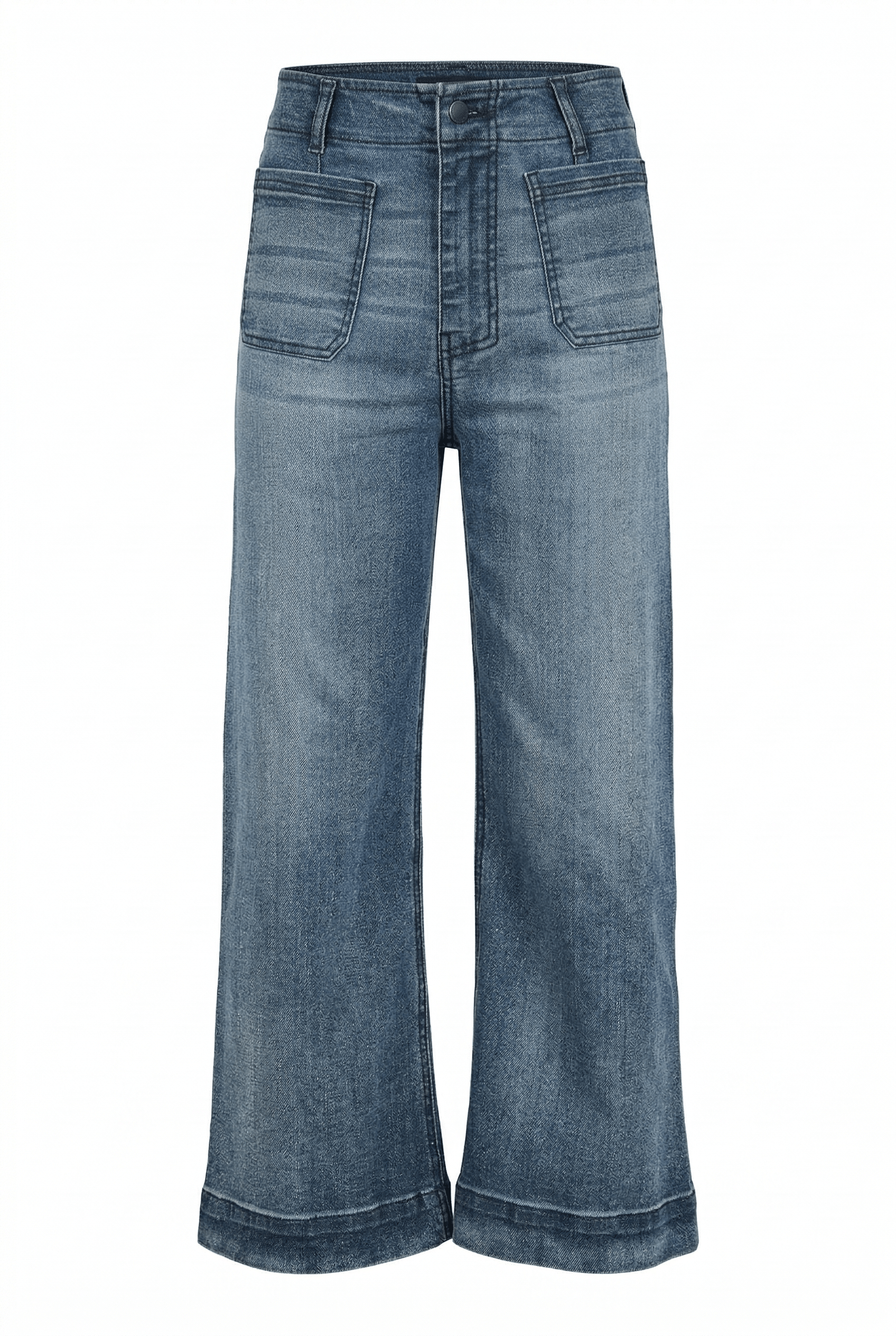 Blue jeans on a white background