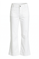 White wide-leg pants on a white background