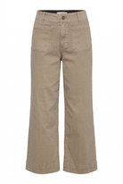 Beige pants on a white background