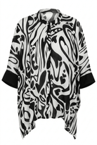 Black and white patterned shirt on a white background