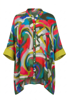 Colorful patterned shirt on a white background