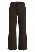 Black wide-leg pants on a white background