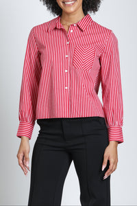 Cropped Stripe Shirt
