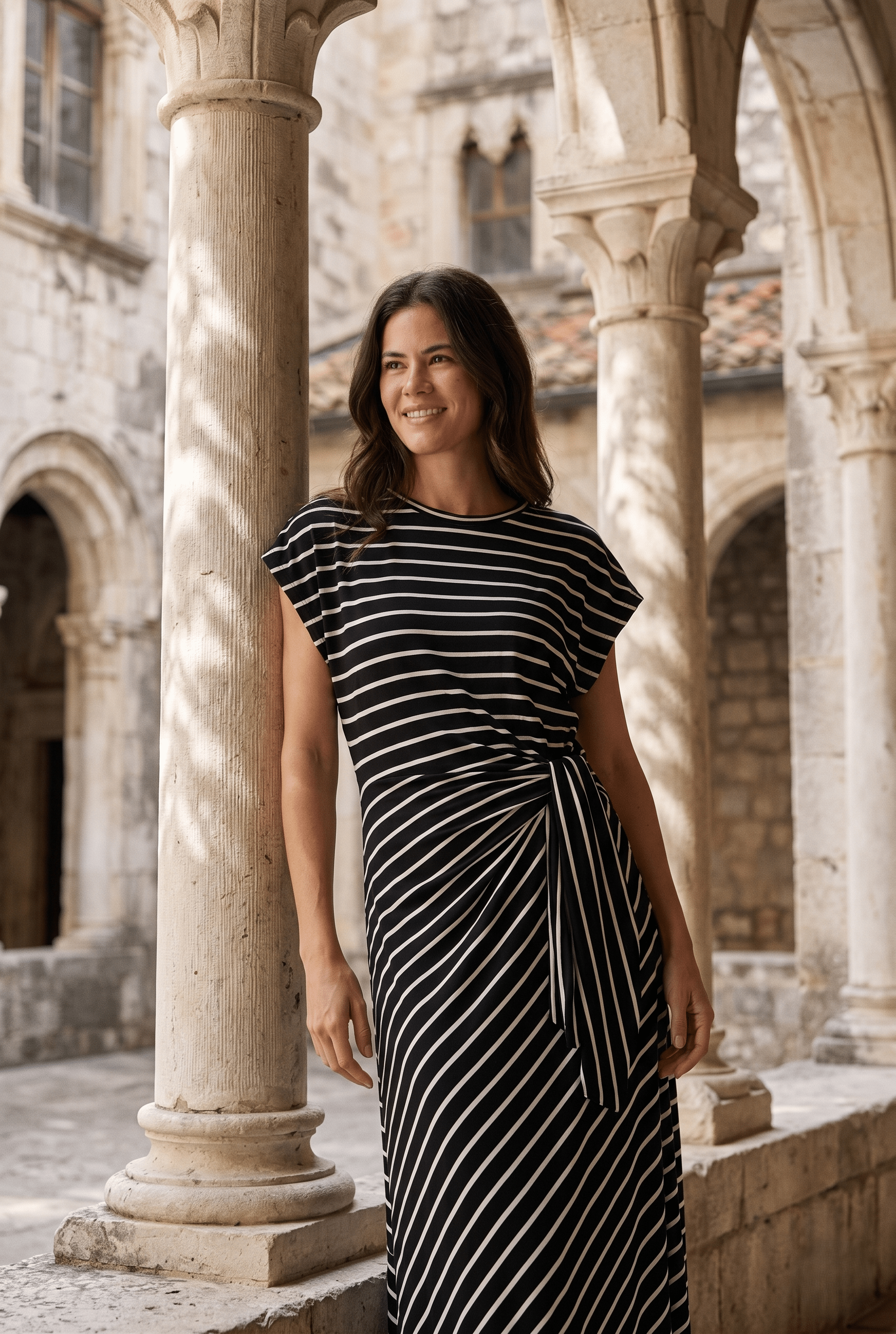 APNY Women's Stripe Maxi Dress - Black - Maxi dresses APNY Women's Stripe Maxi Dress - Black - Maxi dresses