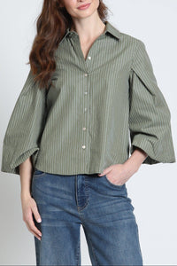 Blouson Front Button Shirt