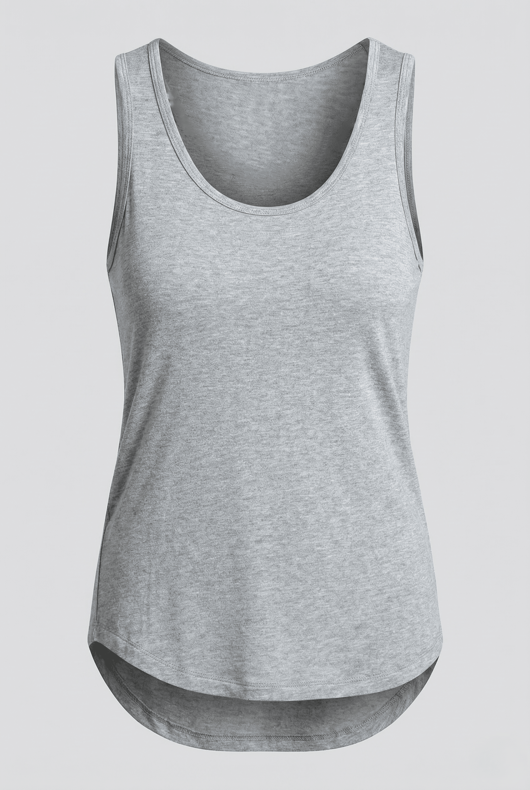 Gray tank top on a light gray background