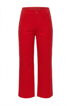 Red pants on a white background
