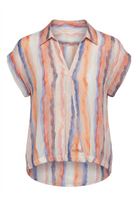 Multicolored striped shirt on a white background