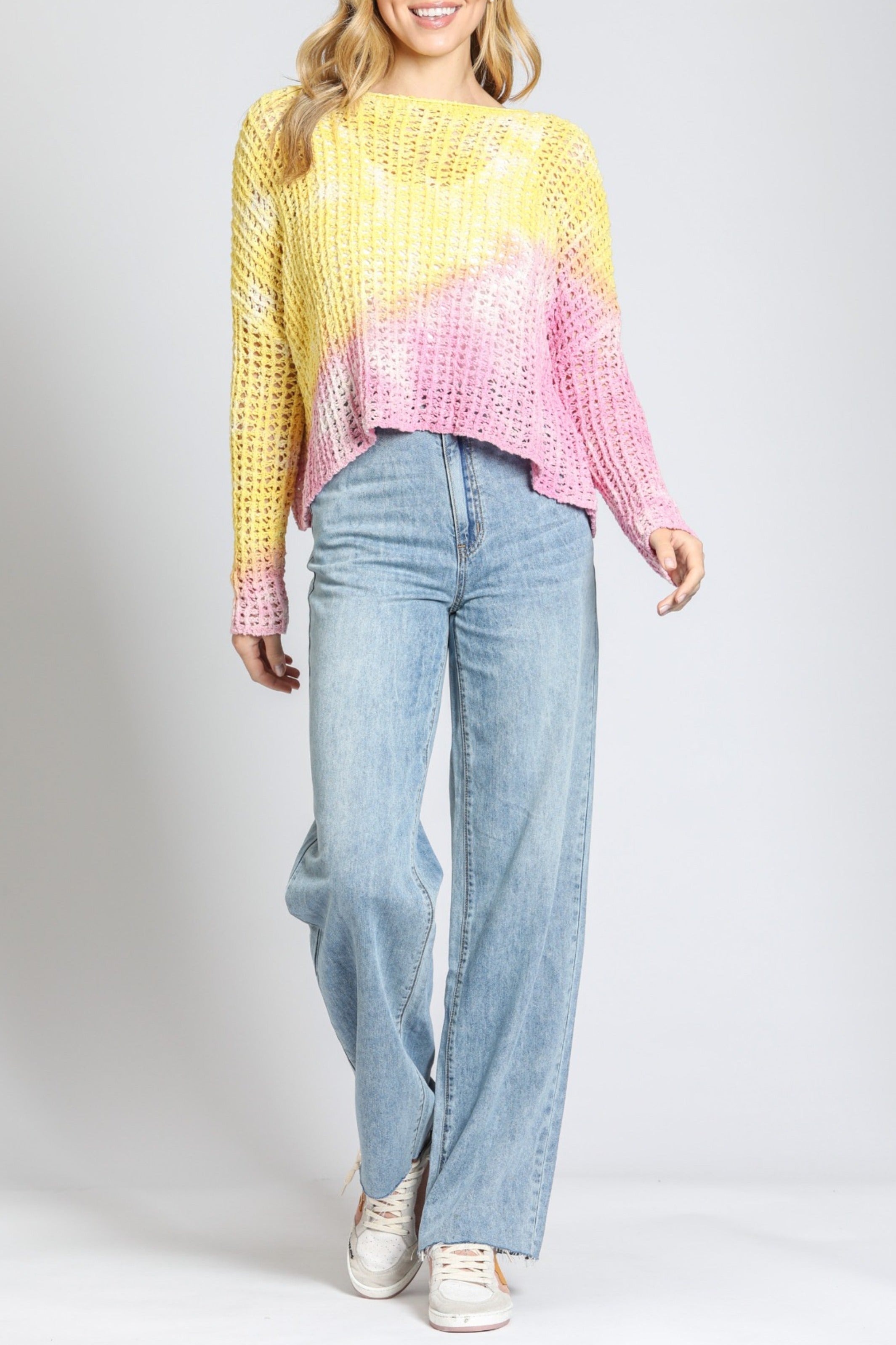 Ombre Mesh Crochet Sweater – APNY