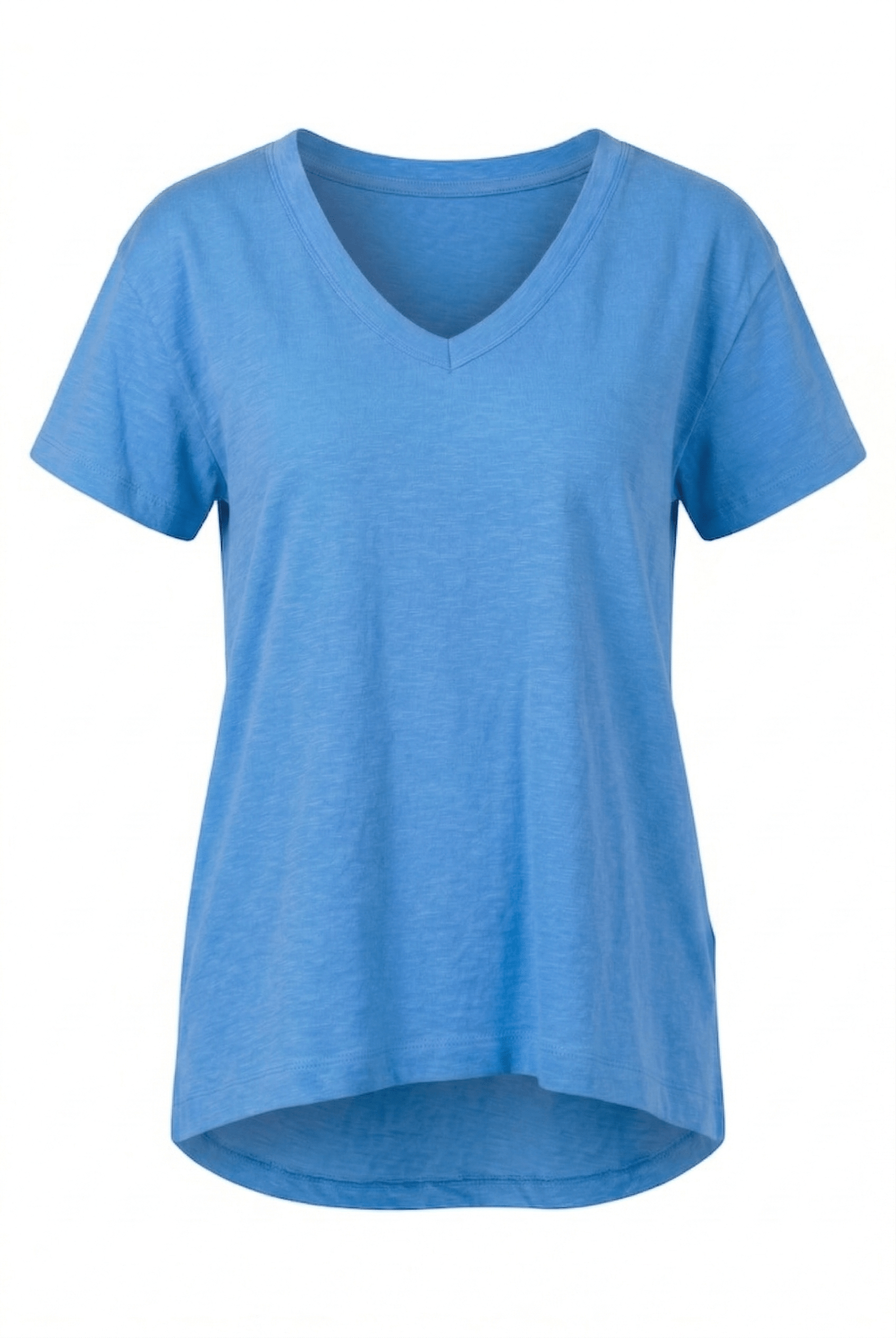 Blue t-shirt on a white background