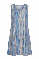 Striped sleeveless v-neck dress