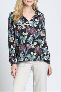 Half-Placket Pullover Blouse