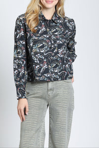 Cropped Shirt With Single Pocket