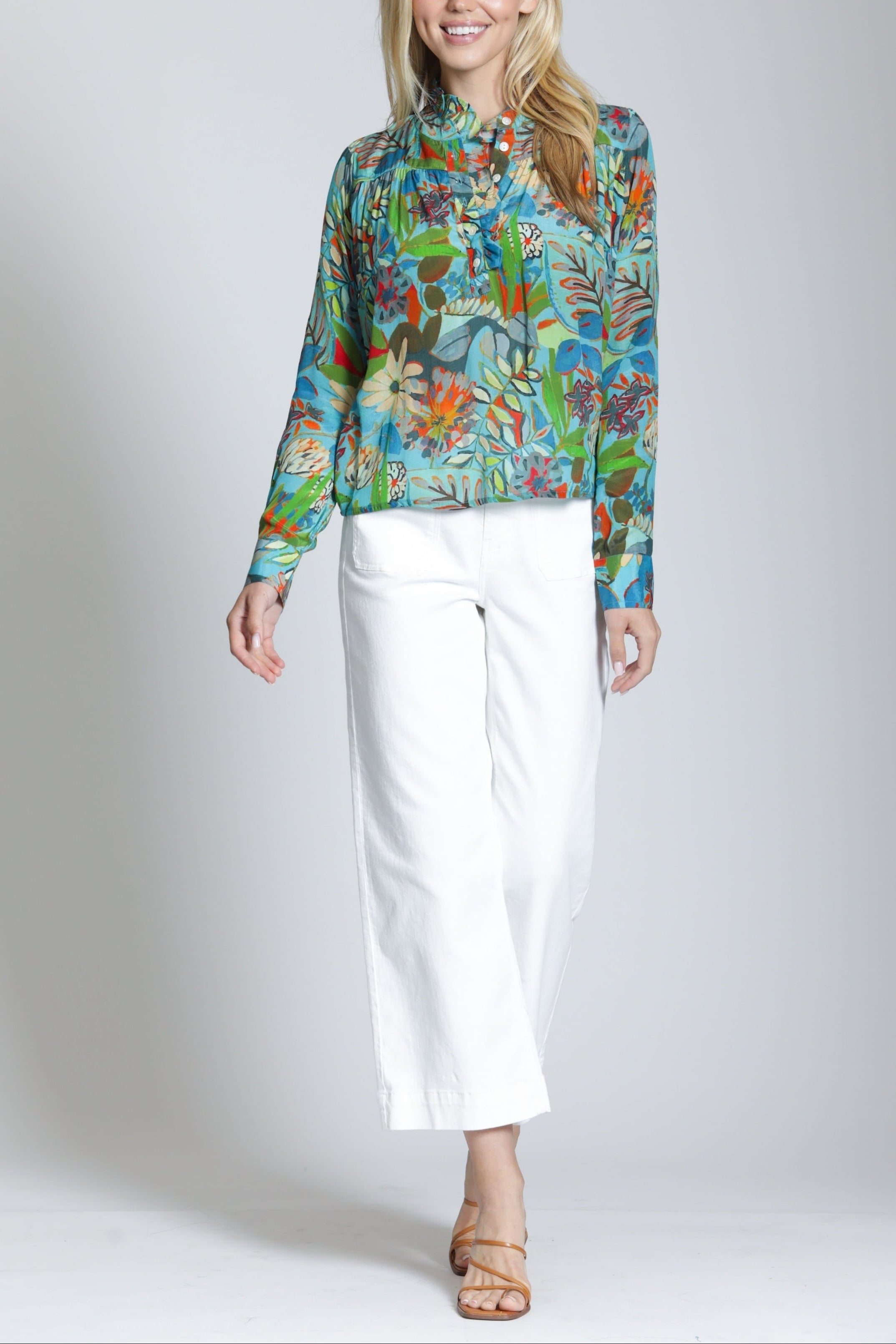 Parker Cropped Wide Leg Jean | APNY Apparel collection