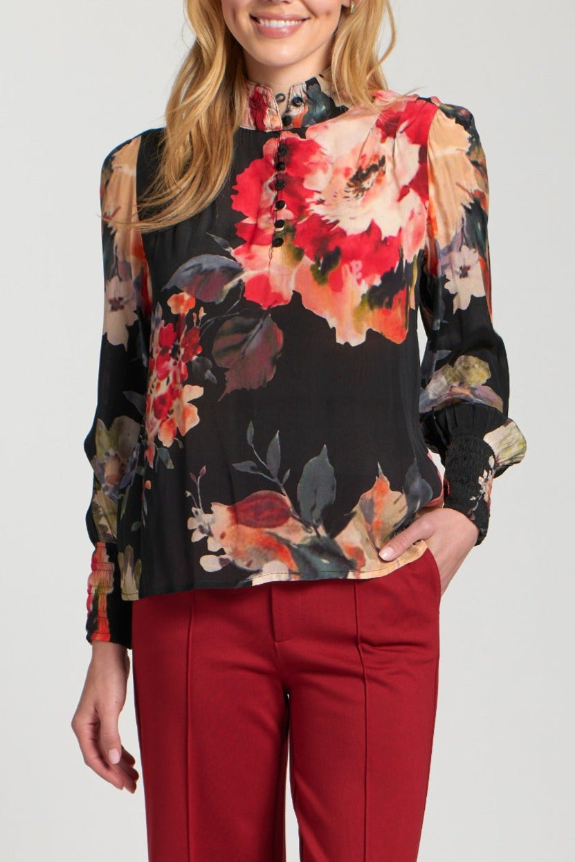 Puff Sleeve Blouse With Ruched Detail – APNY