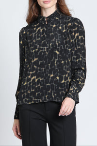 Puff Sleeve Blouse With Ruched Detail
