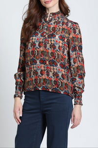 Puff Sleeve Blouse With Ruched Detail
