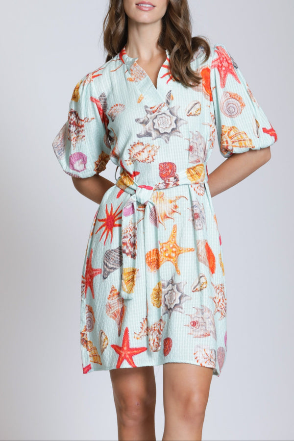 Tunic Dress With Puff Sleeve