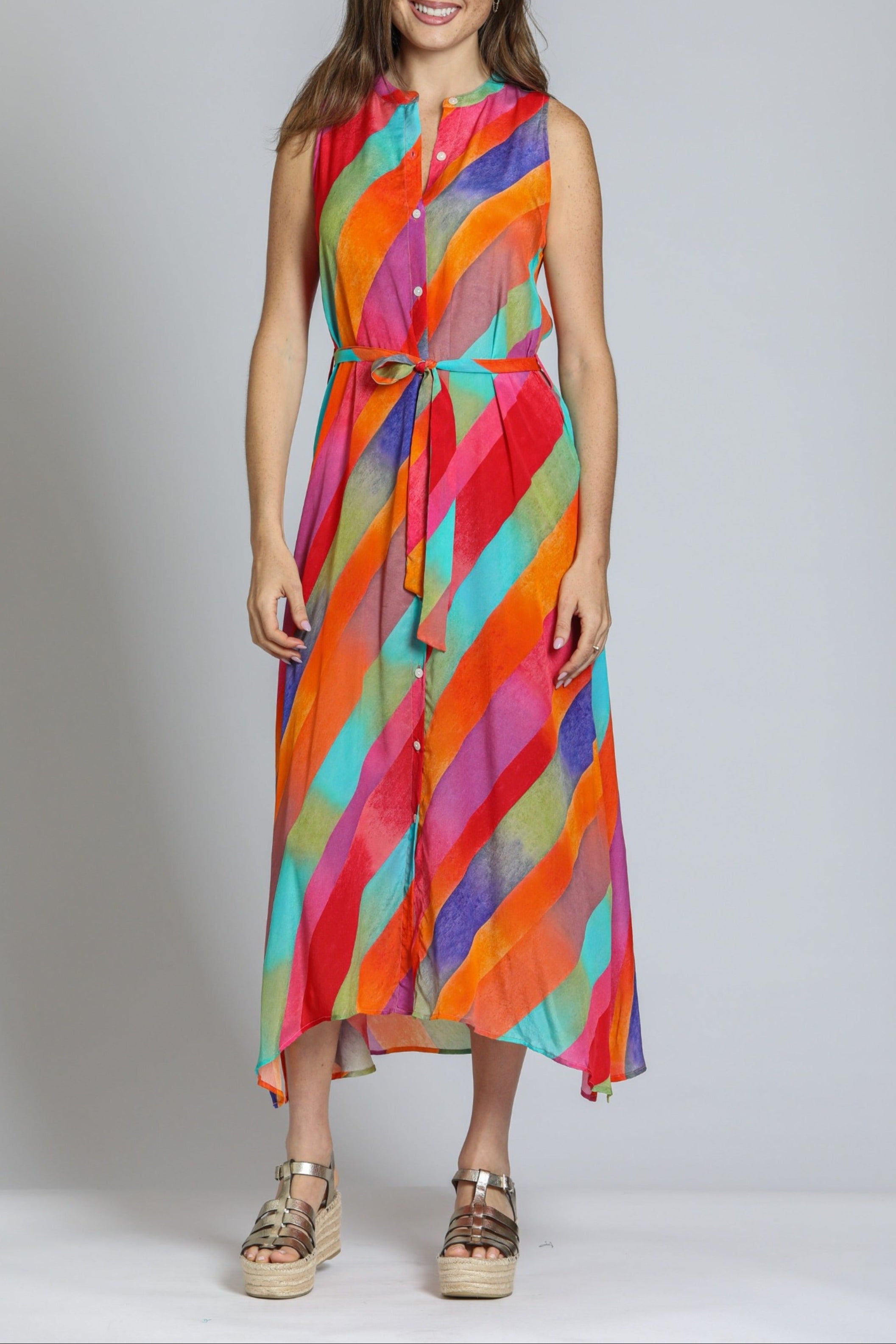 Sleeveless Button Down Maxi Dress – APNY