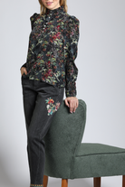 Winter Garden Pattern - Puff Sleeve Blouse | full