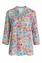 Colorful patterned shirt on a white background