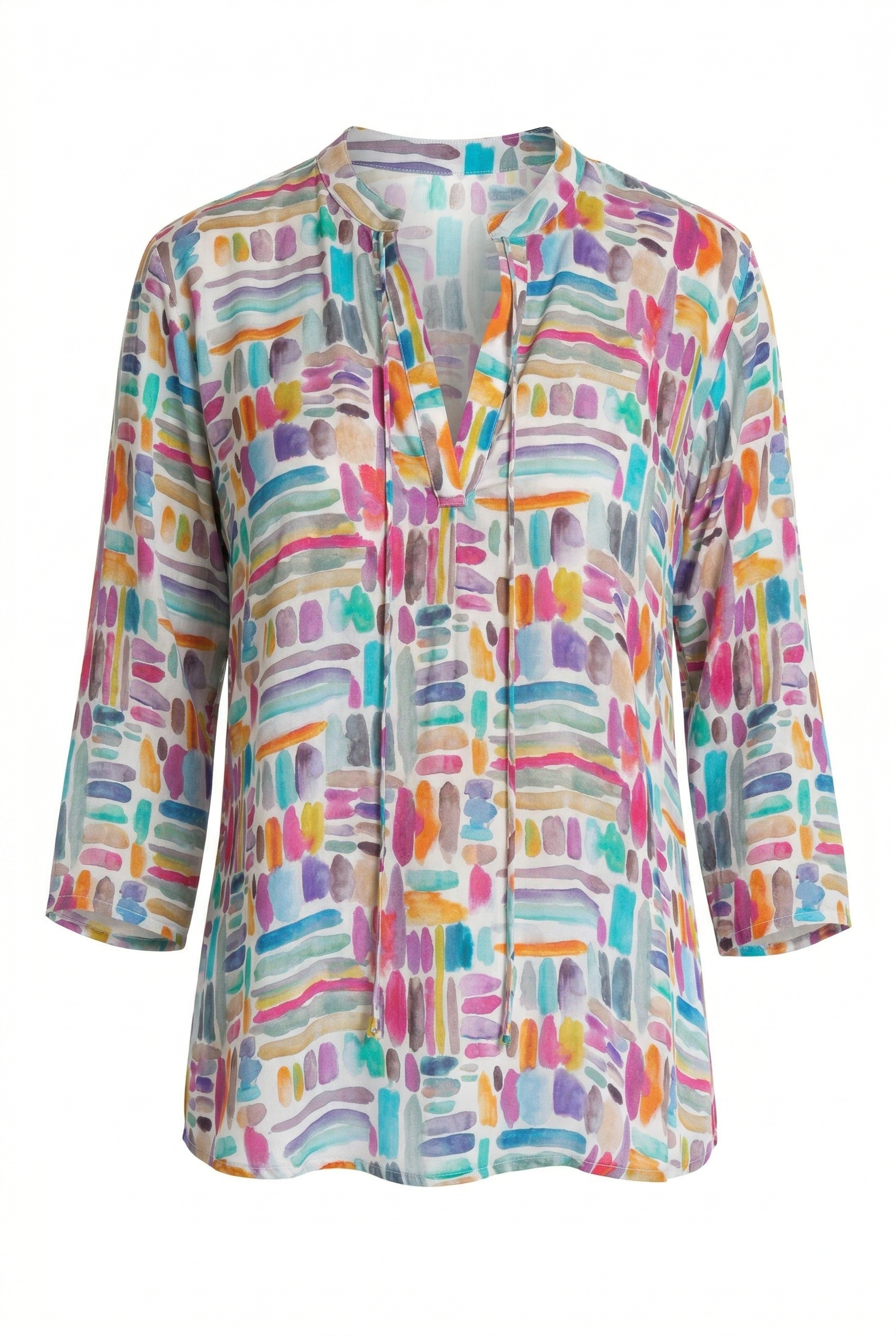 Colorful patterned shirt on a white background