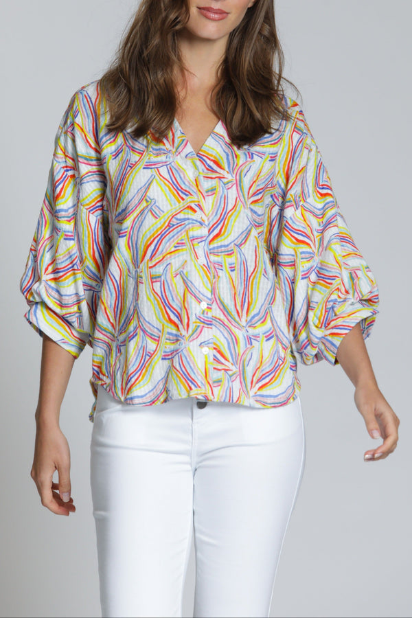 Shirt With Blouson Sleeves