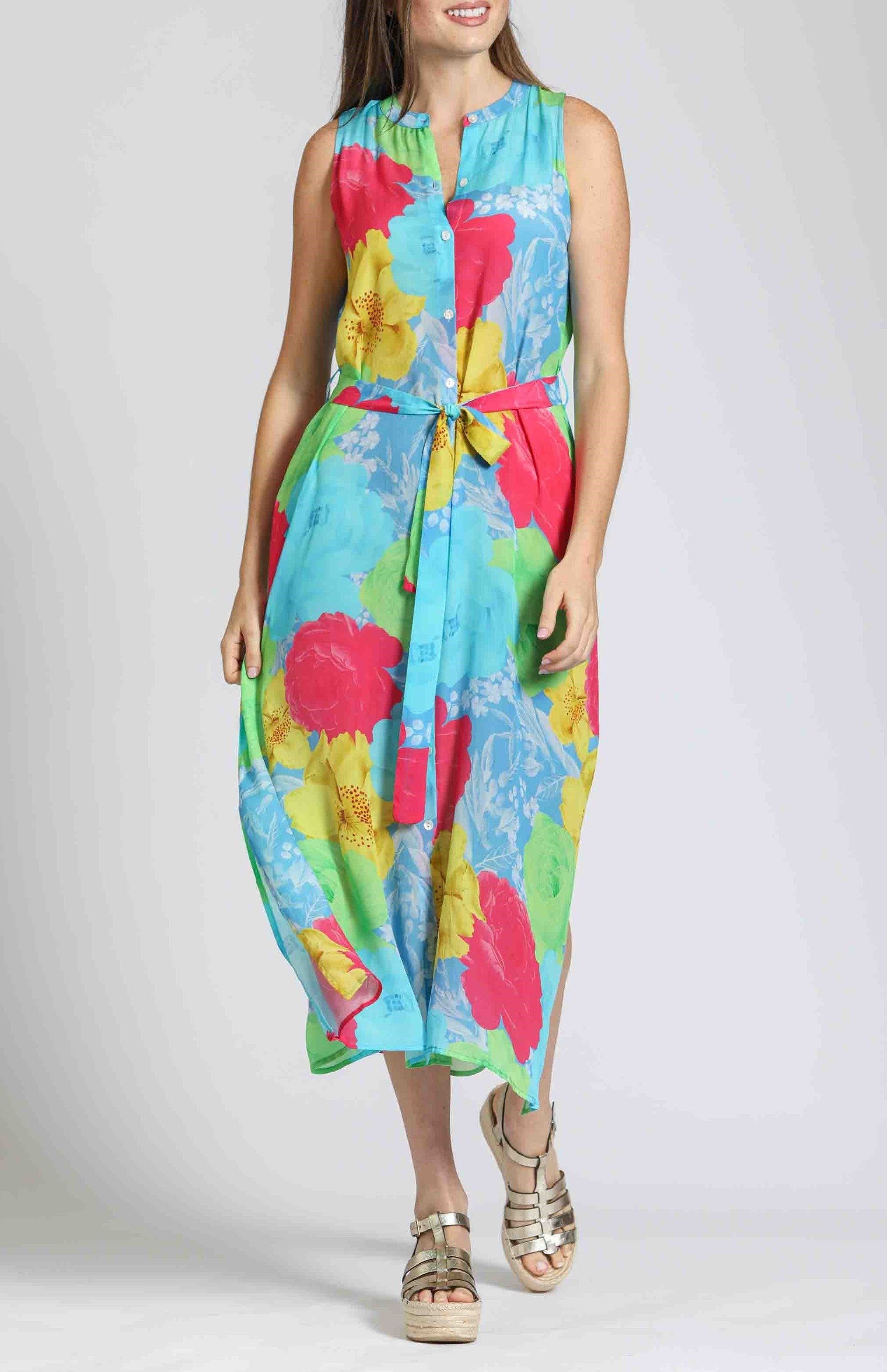 Sleeveless Button Down Maxi Dress – APNY