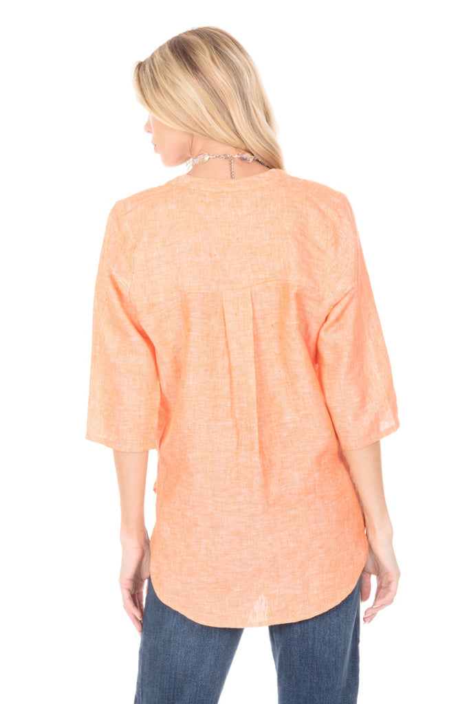 Split V-Neck Top Back APNY