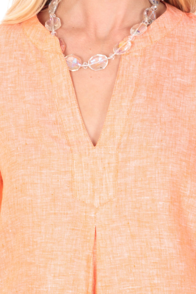 Split V-Neck Top Neck APNY