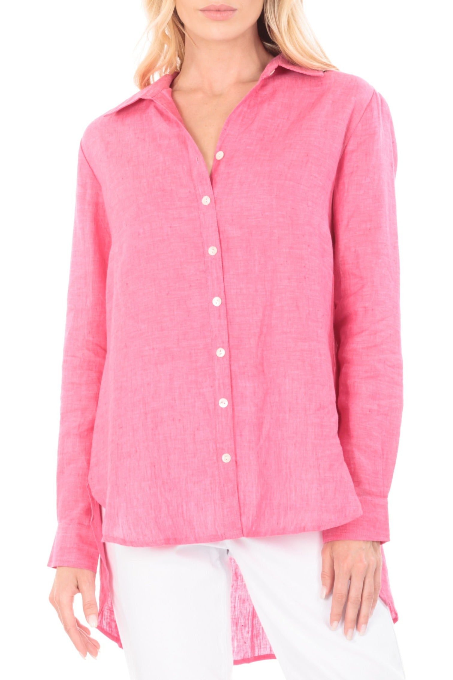Button front Pleat Back Tunic Front APNY