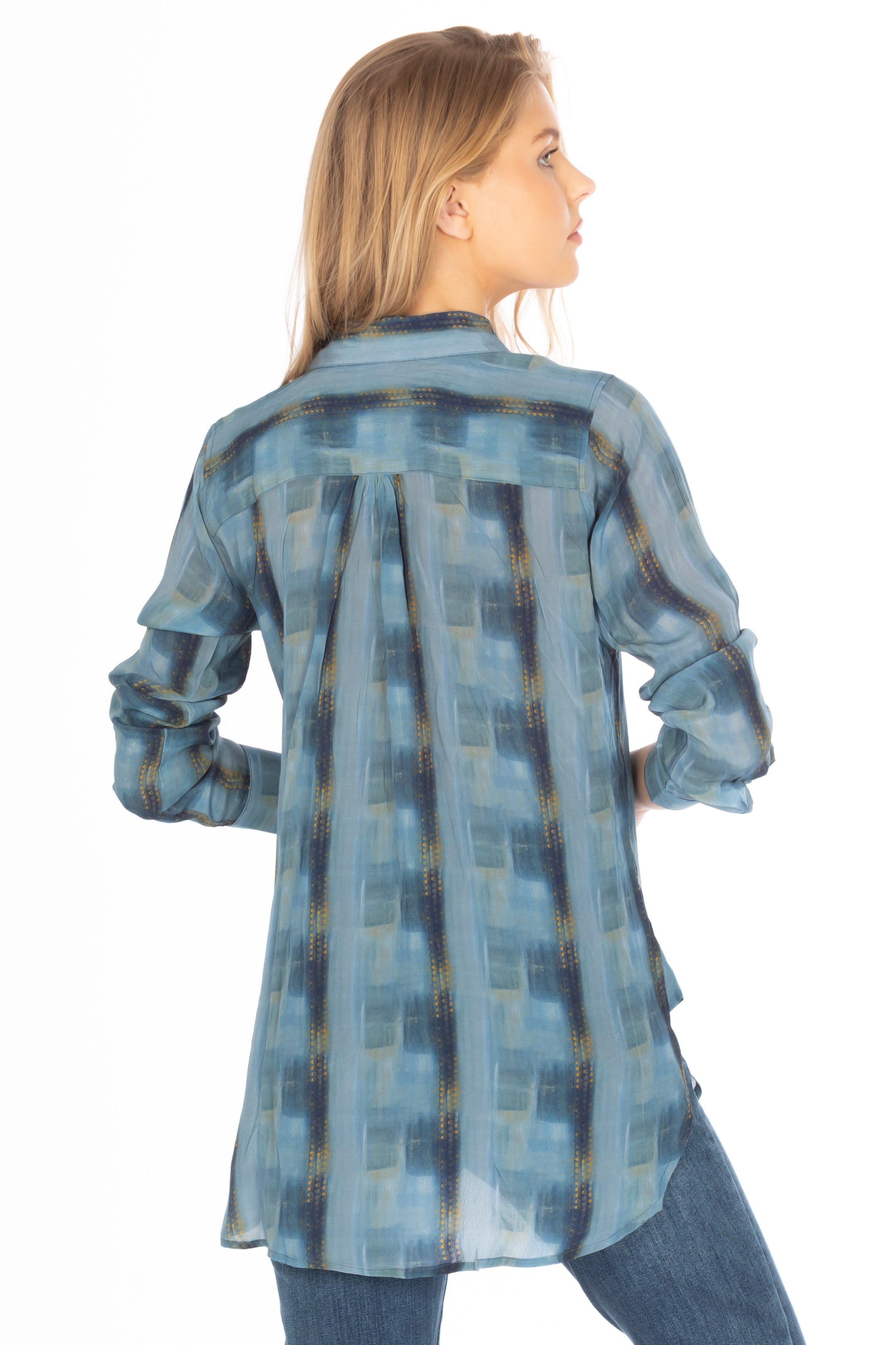 Half Button-up Pullover Tunic Back APNY