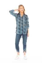 Half Button-up Pullover Tunic Full APNY
