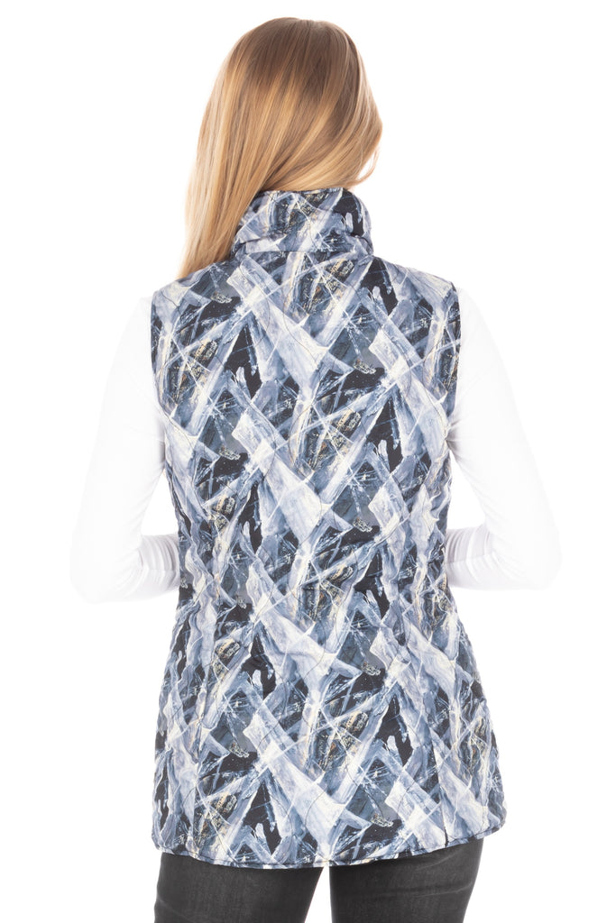 Reversible Quilted Vest Back APNY