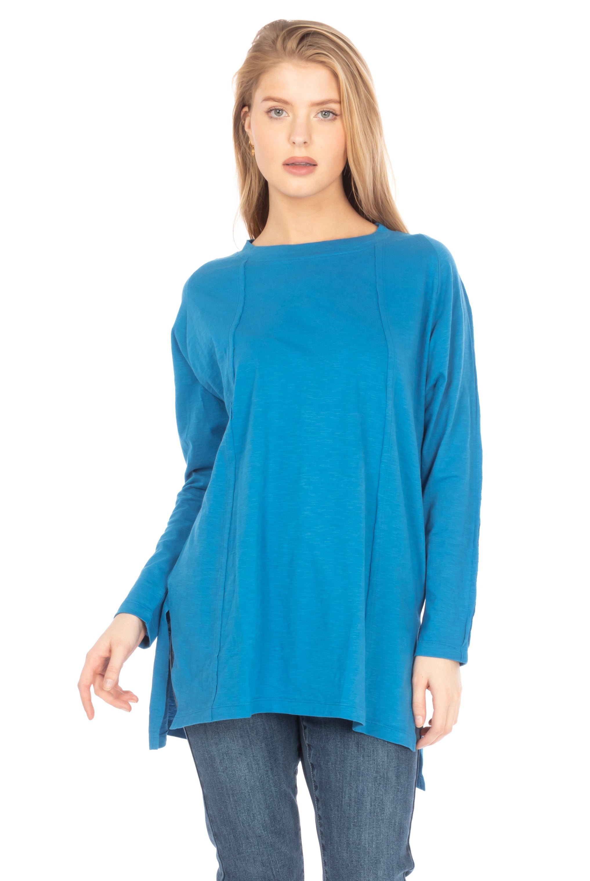 Long Beach Tunic French Blue Front-1 APNY